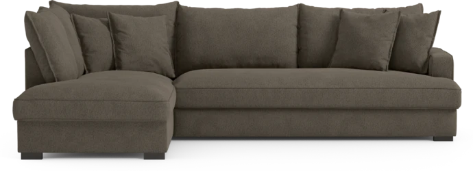 Mila, 3-sits soffa med divan vänster, hel dyna