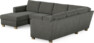 Friday - Hörnsoffa, 3+2-sits med schäslong vänster - Grå