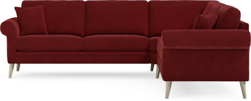 Eden - Hörnsoffa, 2,5+2,5-sits - Röd