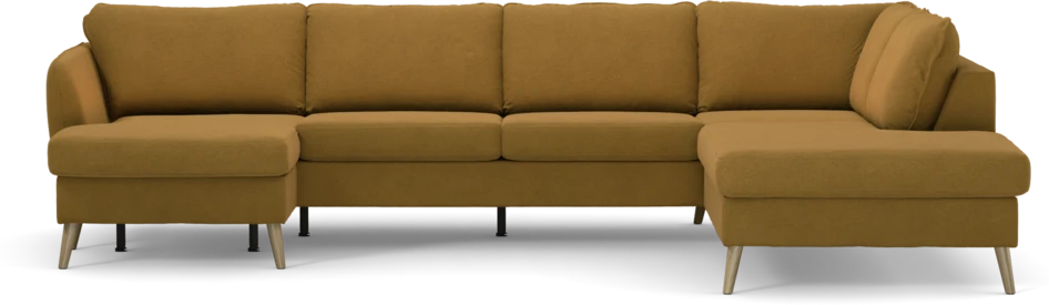 County - 3-sits soffa med schäslong vänster och divan höger - Gul