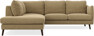 Madison - 2-sits soffa med divan vänster - Brun