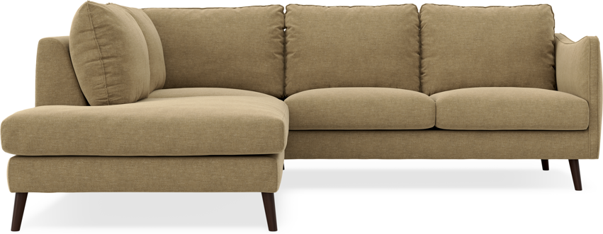Madison - 2-sits soffa med divan vänster - Brun