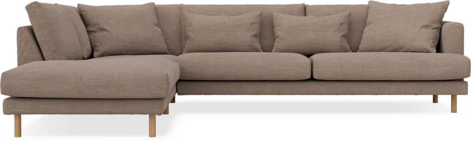 Harper - 3-sits soffa med divan vänster - Brun