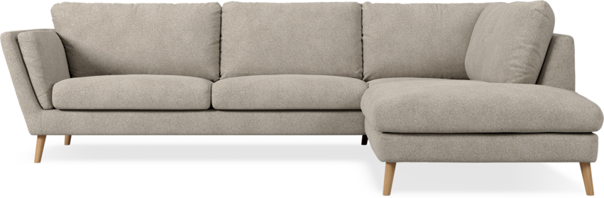 Madison Lux - 3-sits soffa med divan höger - Vit