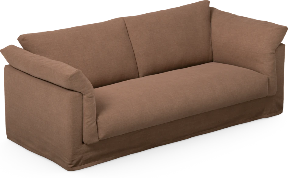Cherrie - 2,5-sits soffa, hel dyna och kappa - Orange