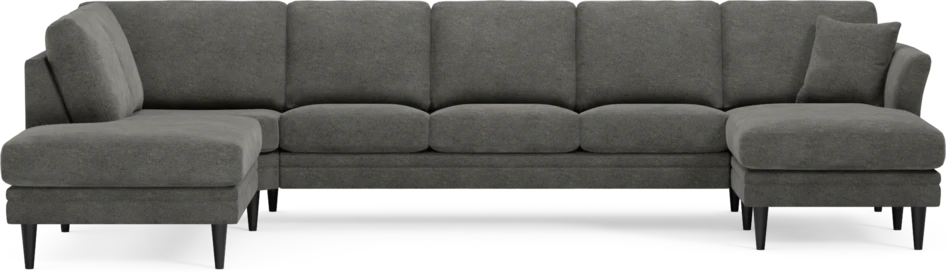 Eden - 3-sits soffa med divan vänster och schäslong höger - Grå