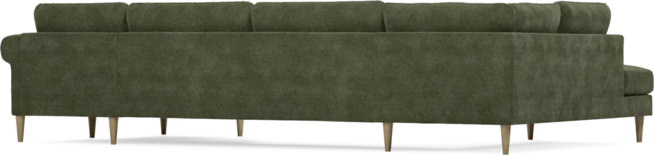 Bridge - 3-sits soffa med divan vänster och schäslong höger - Grön