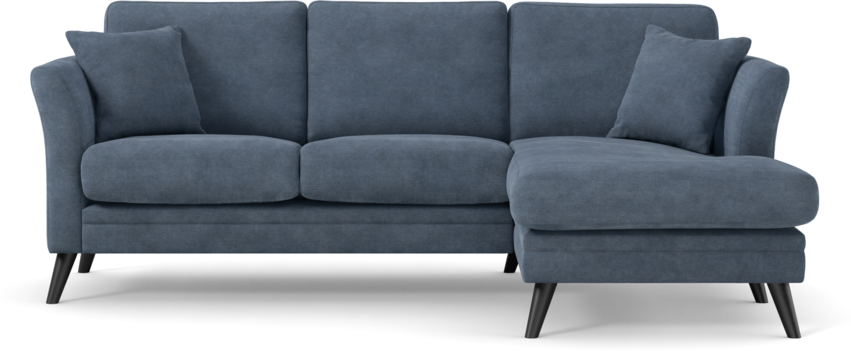 Eden - 2-sits soffa med schäslong - Blå