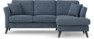 Eden - 2-sits soffa med schäslong - Blå