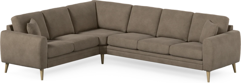 Eden - Hörnsoffa, 2+3-sits - Brun