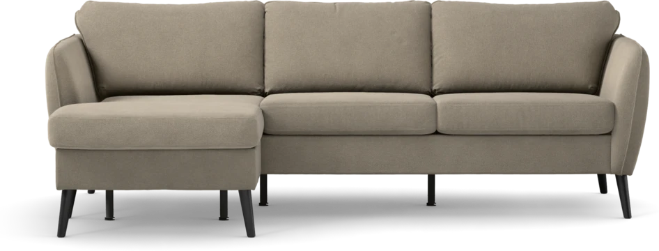 County - 3-sits soffa med flyttbar schäslong - Beige