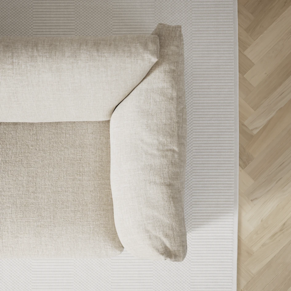 Cherrie - 3-sits soffa med divan vänster, med kappa - Beige