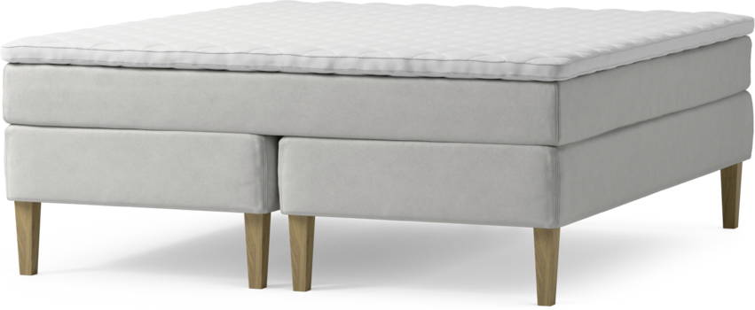 Delux Sense - Kontinentalsäng, dubbelsäng med bäddmadrass och sängben