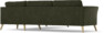 Bridge - Hörnsoffa, 3+3-sits - Grön