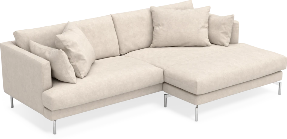 Harper - 4-sits med schäslong XL höger - Vit
