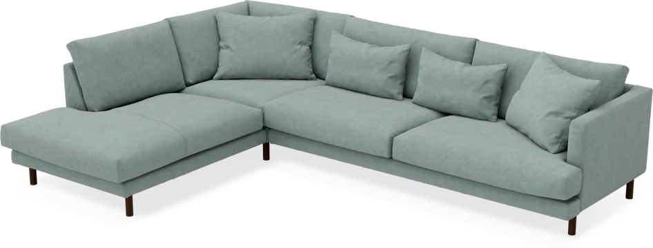 Harper - 3-sits soffa med divan vänster - Grön