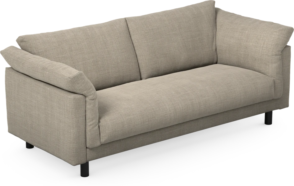 Cherrie - 2,5-sits soffa, hel dyna, fast klädsel - Beige