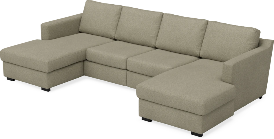 Friday - 2-sits soffa med två schäslonger - Beige