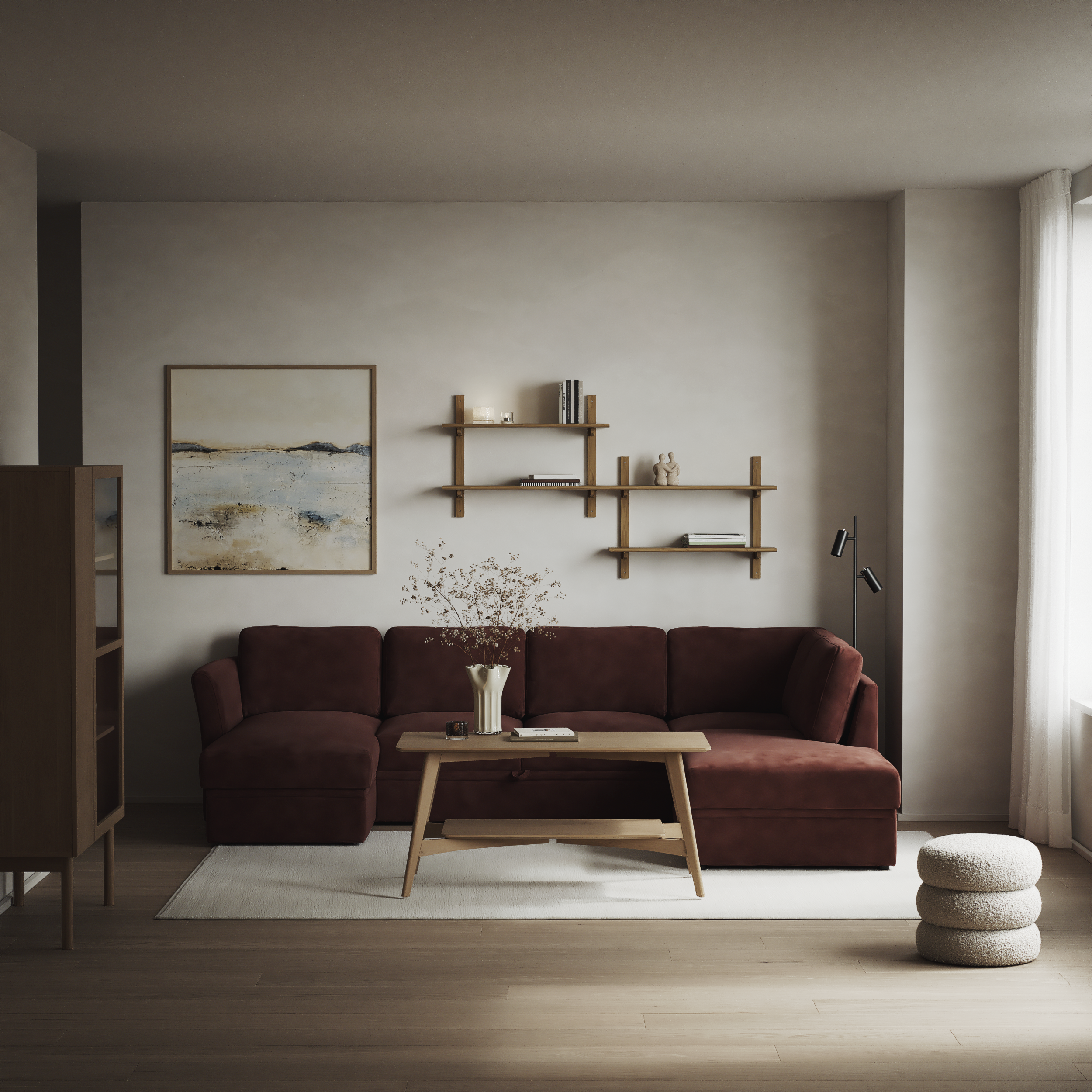 Öland - Bäddsoffa med schäslong vänster och divan höger - inspiration