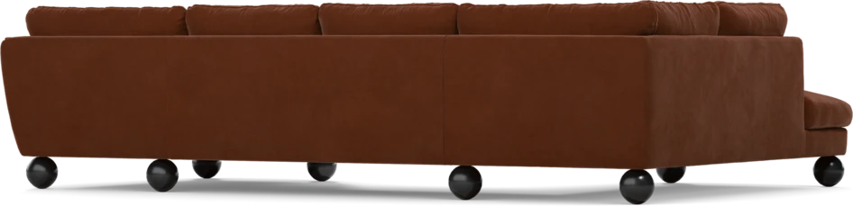 Madison - 2-sits soffa med divan vänster och schäslong höger - Orange
