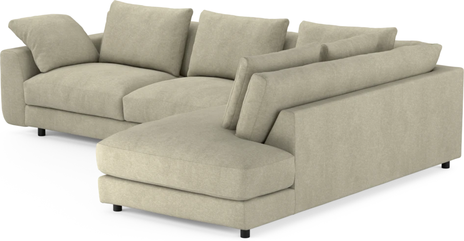 Amie - 3-sits med divan höger - Beige