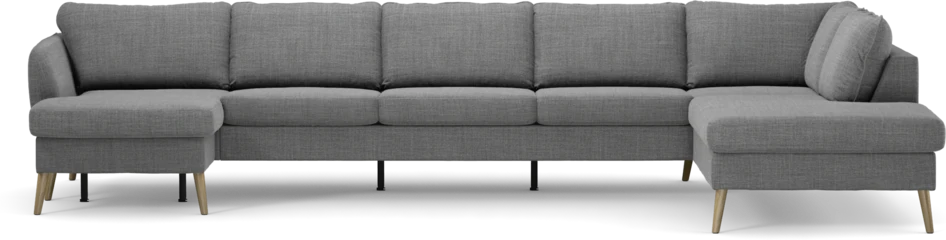 County - 4-sits soffa med schäslong vänster och divan höger - Grå