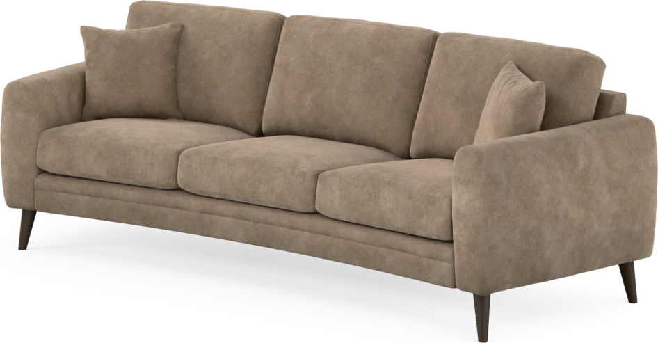 Eden - 3-sits soffa svängd - Beige