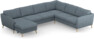 County - Hörnsoffa, 3+2-sits med schäslong vänster - Blå