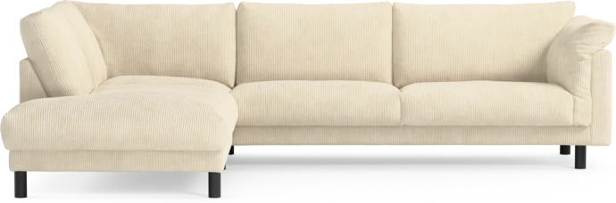 Cherrie, 3-sits soffa med divan vänster, fast klädsel