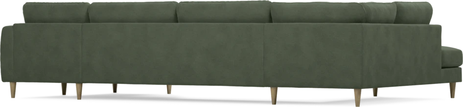 Bridge - 3-sits soffa med divan vänster och schäslong höger - Grön