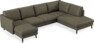 Madison Lux - 2-sits soffa med schäslong vänster och divan höger - Brun