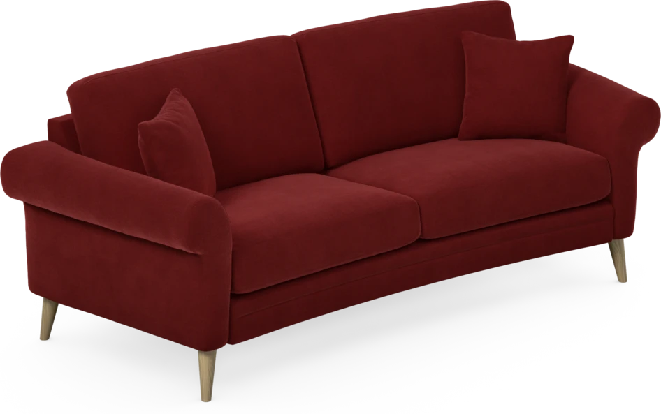 Eden - 2,5-sits soffa svängd - Röd
