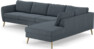County - 3-sits soffa med divan höger - Blå