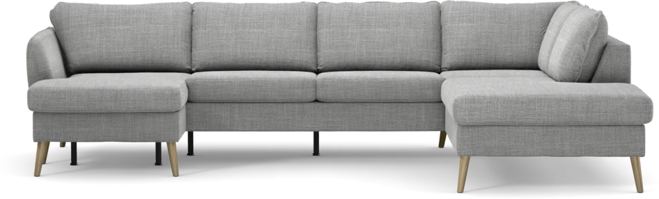 County - 3-sits soffa med schäslong vänster och divan höger - Grå