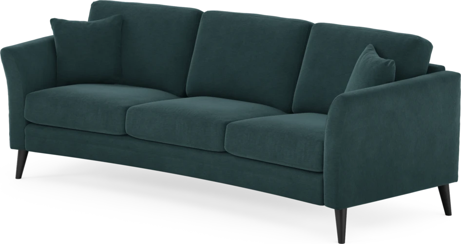 Eden - 3-sits soffa svängd - Blå