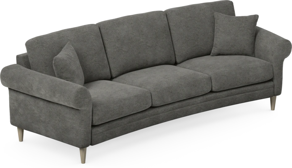 Eden - 3-sits soffa svängd - Grå