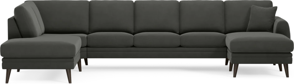 Eden - 3-sits soffa med divan vänster och schäslong höger - Grå
