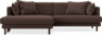 Harper - 4-sits med schäslong XL vänster - Brun