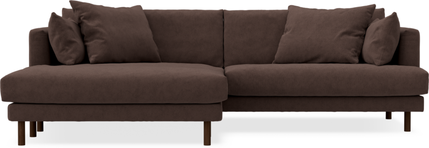 Harper - 4-sits med schäslong XL vänster - Brun