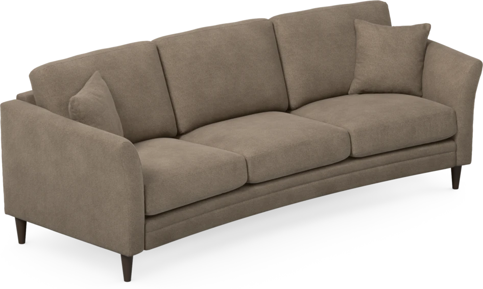 Eden - 3-sits soffa svängd - Brun