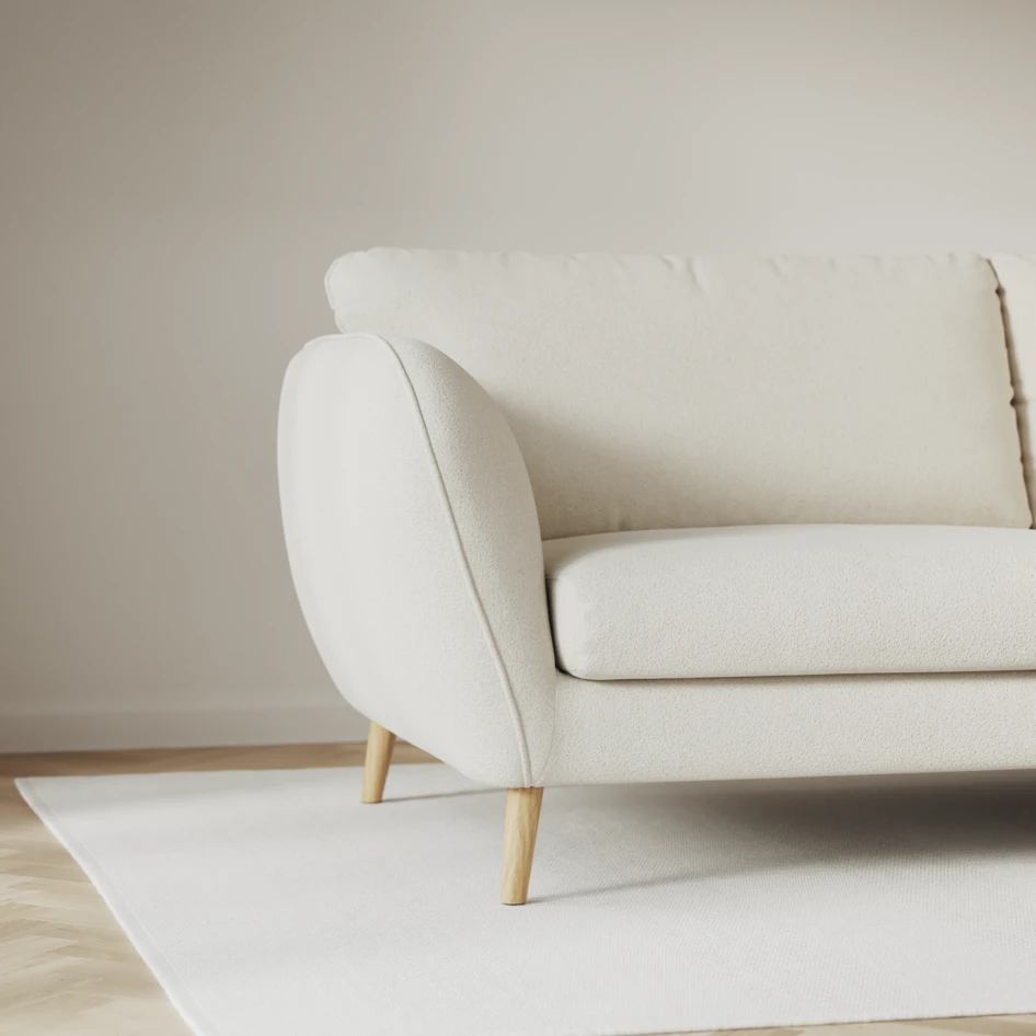 Madison Lux - 3-sits soffa med schäslong vänster - Vit