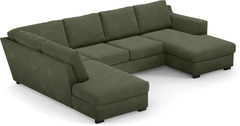 Friday - 3-sits soffa med divan vänster och schäslong höger - Grön