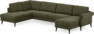 Bridge - 3-sits soffa med divan vänster och schäslong höger - Grön