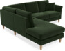Eden - 2-sits soffa med divan - Grön
