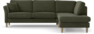 Eden - 2,5-sits soffa med divan - Grön