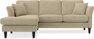 Eden - 2-sits soffa med schäslong - Beige