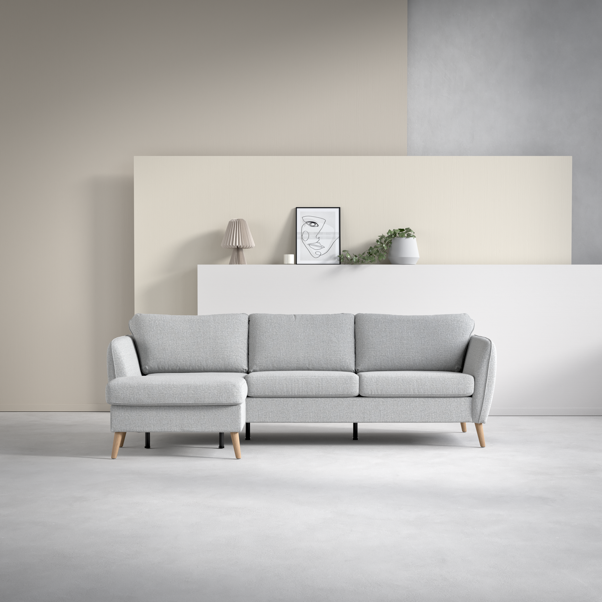 County - 3-sits soffa med flyttbar schäslong - inspiration