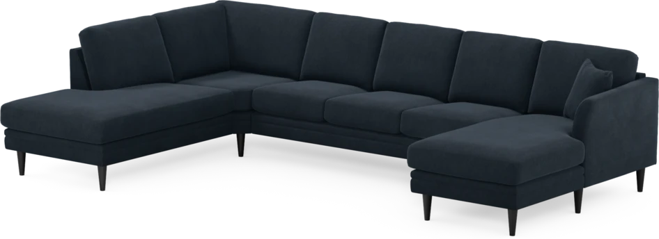 Eden - 3-sits soffa med divan vänster och schäslong höger - Blå