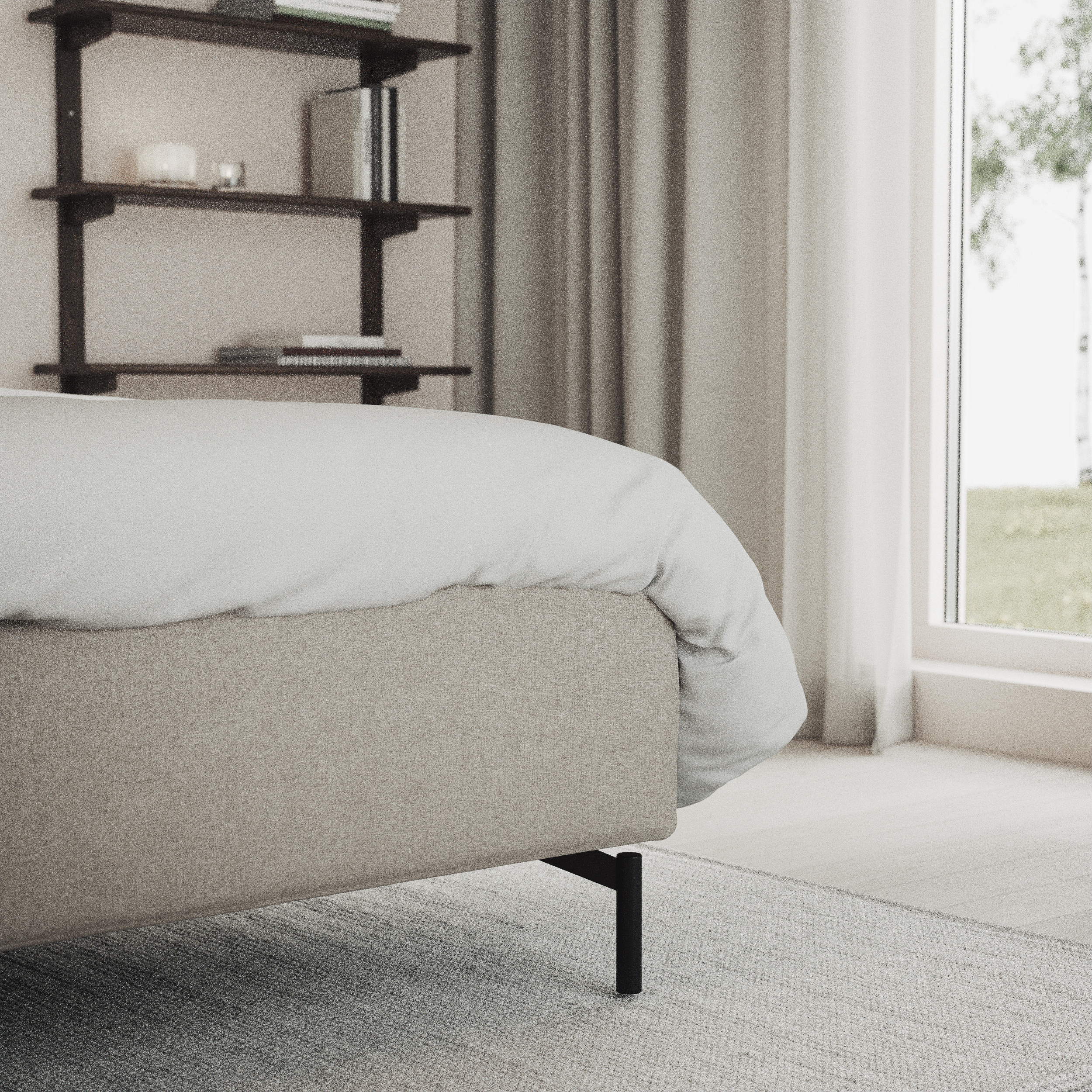 Delux Exclusive - Kontinentalsäng, enkelsäng 120 cm med bäddmadrass och sängben - inspiration