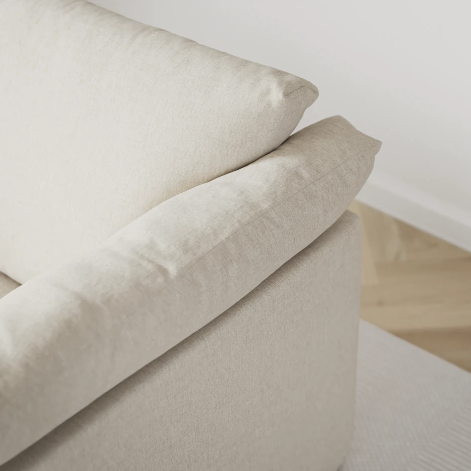 Cherrie - 2,5-sits soffa, hel dyna och kappa - Beige